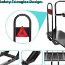 10L0L Universal Golf Cart Rear Safety Grab Bar w/Triangle Reflector Fit for Yamaha Club Car EZGO (2+2) /(4+2) Passenger Golf Cart Manual Hardware Included