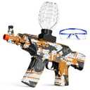 Gel Ball Blaster, Splat Gel Gun for Precision Shooting, Electric Water Ball Blaster Gun with Top Loading Design, Great for Competitive Team Play, Ages 15+ (Orange)
