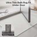 MontVoo Bath Mat,Chenille Absorbent Bathroom Mat Quick Dry Rubber Backed Bathroom Rugs Non Slip Washable Bath Mats,Ultra Thin Bathroom Rugs Fit Under Door,24"x35",White