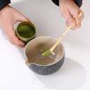 5-Piece Traditional Matcha Set beautifully crafted ceramic Japanese matcha bowl, chasen holder, natural bamboo whisk, spoon, and airtight matcha tin container Perfect for ceremonial-grade matcha