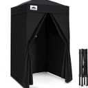EAGLE PEAK Flex Ultra Compact 4x4 Pop-up Canopy, Sun Shelter, Changing Room, Portable Privacy Canopy Cabana for Pool, Fashion Photoshoots, or Camping, Black