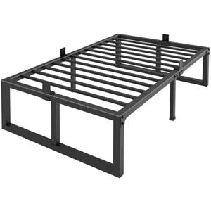 Yitong Angel Twin XL Size Bed Frame, 18 Inch Heavy Duty Support 3500 lbs Metal Platform, No Box Spring Needed/Noise Free/Non-Slip/Steel Slat Support/Easy Assembly
