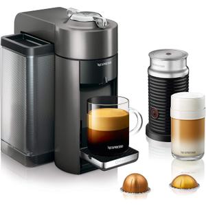 Nespresso Vertuo Coffee and Espresso Machine by De'Longhi, With Frother 54 ounces, Titan, Grey, BBD 03/31/2027