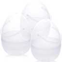 Clear Giant Easter Egg 10-Inch Set of 3 Plastic Fillable Plastic Eggs Extra Large Easter Egg Basket for DIY Easter Egg Hunting Supprise Egg