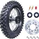 RUIQIMOTO 60/100-12 2.75-12 inch Mini Dirt Bike Front Wheel Assembly