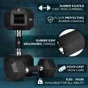 Dumbbell Hex - Rubber Grip - 5lbs - Pair