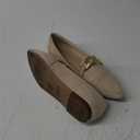 MUSSHOE Women's Loafers Comfortable Fashion Chain Flats Shoes for Women (9.5)
