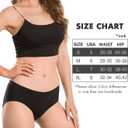 Altheanray Womens Underwear Cotton Underwear for Women Seamless Hipster Bikini Briefs Panties 6 Pack (Black, M)