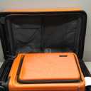 Hard Shell Luggage Sets with Spinner Wheels 4 Piece, Expandable Large Suitcases with TSA Lock, Travel Large Suitcase Set, Navy Luggage Set (Orange)