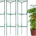 3Pack 48Inch/4ft Tomato Cages Garden Plant Stakes for Outdoor/Indoor with 15PCS Cable Ties Plant Vegetable Trellis for Vertical Climbing Plant Tomato Plant (Each Pack can be up to 48Inch)