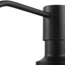 Soap Dispenser for Kitchen Sink, Built in Sink Soap Dispenser Lotion Dispenser with 17 Ounce Bottle, Stainless Steel Sink soap Dispenser, Black