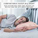 Mulberry Silk Pillow Cases for Hair and Skin King Size Silk Pillowcase with Zipper Soft Breathable Smooth Cooling Satin Silk Pillow Covers for Sleeping (Coral,20"X 36",1Pcs)