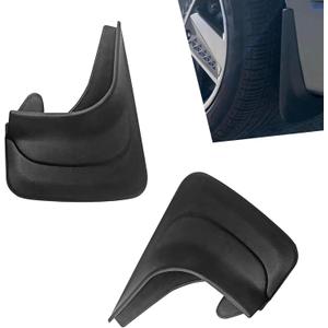 2 PCS Mud Flaps, 8.27" x 12.6" Tire Protector Splash Mudflaps, All-Weather Protector Mud Guard, Tire Rear Trim, Universal Exterior Accessories for Most Cars(Black)