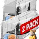 Motel Mouse Humane Mouse Traps No Kill Live Catch and Release 2 Pack - Reusable, Easy to Use & Clean, No Touch Release, Sensitive Includes Cleaning Brush, Instruction Manual & Video - Mousetrap Indoor