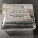 Mueller Ultratemp Bed Sheets Set, Super Soft 1800, 6 Piece Set, Deep Pocket up to 16" Sheets, Transfers Heat, Breathes Better, Hypoallergenic, Wrinkle, White, California King