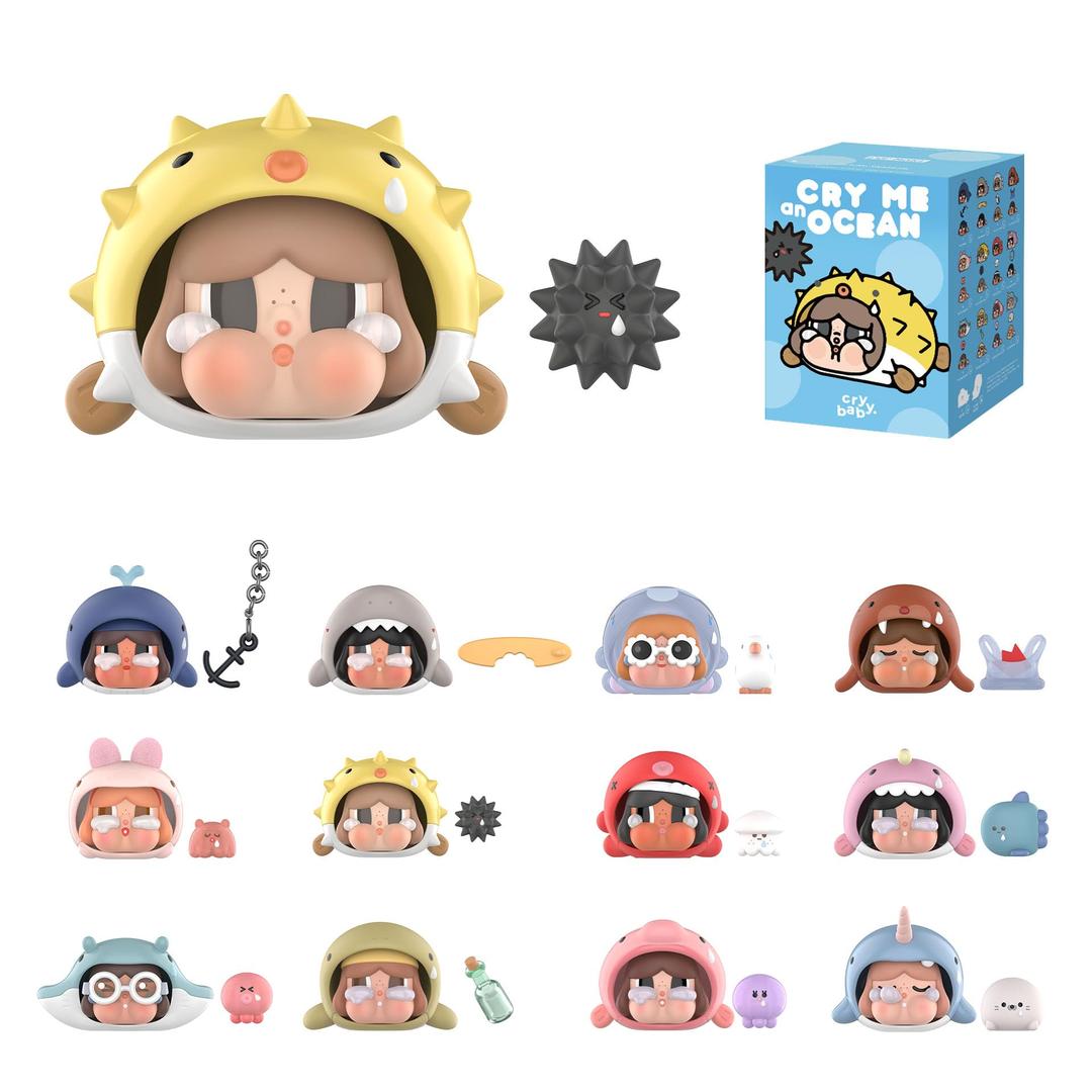 POP MART Crybaby Cry Me an Ocean Series, Blind Box Figures, Collectible Toys Home Decorations, Holiday Birthday Gifts for Girls and Boys, Single Box