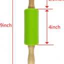 3 Pack Small Rolling Pin for Kids, Kids Rolling Pin for Home Kitchen (3 colors) (9 Inch)