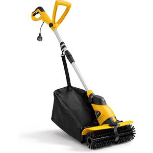 boldworks Electric Power Broom Artificial Turf Sweeper Outdoor Turf Cleaner Machine | 17" Grass Cleaning Brush Height Adjustable 30L Collection Bag Handheld Lighweight Ideal to Clean Corners and Edges
