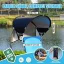 XL Universal Wind-Resistant Chair Umbrella Canopy, Extra Large Foldable UPF 50+ Sun Shade Attachment with Adjustable Clamp, Fits Most Beach, Camping, Lawn, Sports, Zero Gravity Chairs, Wheelchairs