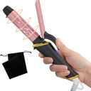 Ukliss Mini Curling Iron for Short Hair with Anti-Scald Tip, 30s Fast Heat, 5 Temp Settings & Dual Voltage for Home & Travel, Creates Soft Waves & Curls on Short to Medium Hair (Black, 1 Inch) (Black)
