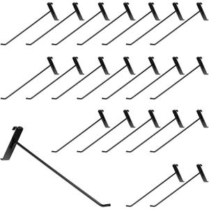 12 Inch Gridwall Hooks, Grid Panel Hanging Hooks for Retail, Home, and Workspace Organization, Displays, and Storage Solutions(40Pack,Black)