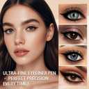 New 12 Pcs Black Eyeliner Pencil Gel Eyeliner Pen with Retractable and Waterproof Eye Liner for Bold and Defined Eye LinerBlack