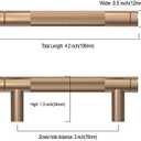 10 Pack Knurled Cabinet Pulls 3 Inch Champagne Bronze Kitchen Cabinet Handles Cabinet Hardware Kitchen Handles for Cabinets Champagne Dresser Pulls T Bar Drawer Handle