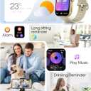 Smart Watch for Men Women (Answer/Make Call), 2.0"Smartwatch Fitness Tracker with 100+ Sport Modes, Heart Rate/Sleep Monitor, Pedometer, SpO2, IP67 Waterproof, Activity Tracker for Android iOS Phones (Gold)