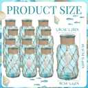 SiliFine Set of 12 Coastal Glass Vases Starfish Shell Crafts Decor Beach Flowers Vases with Boho Rope Small Nautical Sea Glass Jar Coastal Table Centerpieces for Holiday Wedding Home Decorations