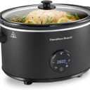Hamilton Beach 6 Quart Set & Forget Programmable Slow Cooker, Black