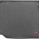 Rough Country Rear Cargo Mat for Jeep Wrangler JL Unlimited w/Subwoofer (2018-2024) - Non-Slip Waterproof Flexible Floor Mat, Front & Rear Set