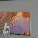 Fabric 7x5ft Beach Ocean Sunset Photography Backdrop Summer Hawaii Seaside Tropical Coconut Palm Trees Flowers Glow Background Luau Aloha Party Decorations Photo Banner