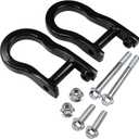 CARMOCAR Front Tow Hooks Ring Replacement for 2007-2019 Chevy Silverado GMC Sierra 1500 in Black Front Lower Bumper Trailer Ring Replace 84072463 Steel Alloy