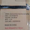 Sectional Couches for Living Room Furniture Sets, Convertible 4 Seat Modular Sectional Sofa Set with Storage Ottoman, L Shaped Sofas or U Shaped Couch for Office Apartment, Velvet Blue