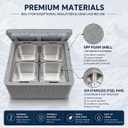 Insulated Food Pan Carrier,17Qt/16L Hot Box for Catering, Soup Warmers Commercial w/4 Stainless Steel Pans, Food Warmer for Restaurant, Canteen, Home