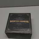 AOOVOO Scented Candles for Men - 4 Pack Candles for Home Scented, 28oz Soy Wax, 200 Hour Burn Time, Men Candle Set, Leather/Smoke & Vanilla/Whiskey Caramel/Lavender Candle Set