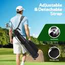 Golf Lightweight Stand Bag, Par 3 Sunday Small Golf Bag with 2 Way Dividers Rain Hood Cooler Pocket Shoulder Strap and Multiple Storage Pockets for Men and Women