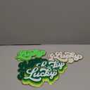 Chuangdi 12 Pcs Lucky Chenille St. Patrick's Day Iron on Patches Bulk 7.8 Inch Green White Self Adhesive Sew on Chenille Letter Irish Festival Embroidered Applique Patches for Clothing DIY Crafts