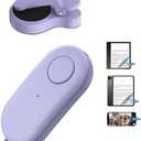 Remote Control Page Turner for Kindle Paperwhite Oasis Kobo eReaders,Kindle Clicker Page Turner Accessories for iPhone,iPad, Android Tablets Reading Novels,Camera Video Record&Shutter Selfie (Purple)