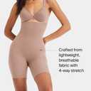 SPANX SPANXsculpt Power Series High-Waisted Mid-Thigh Short - Lightweight, All-Day Comfort - Core Control Shapewear (Large, Cafe Au Lait)