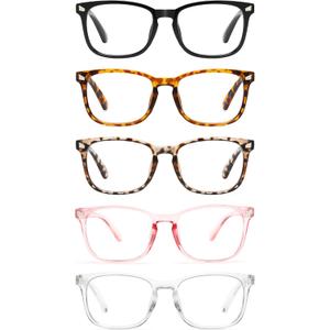 CCVOO Reading Glasses for Women/Men, Eyeglasses, Blue Light Readers for Women/Men, Computer Eye Glasses, Cheaters (C5 Pack Mix)