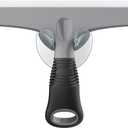 MR.SIGA Multi-Purpose Silicon Squeegee for Window, Glass, Shower Door, Car Windshield, Heavy Duty Window Scrubber, Includes Suction Hook, 10 inch, Gray & Black, 1 Pack