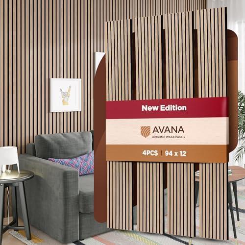 Amazon.com: Avana Acoustic Wood Wall Panels  94.4 X 12.6 Inch White Oak Acoustic Panels 4 PCs  Wall Panels For Interior Wall Decor For Homes, Offices, Studios  Sturdy And Durable Wood Panels For Wall : Musical Instruments