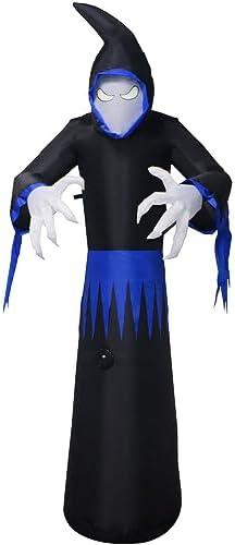 Amazon.com: Haunted Hill Farm 8-Ft Tall Grim Reaper Blow Up Inflatable with Lights and Music, Outdoor Halloween Inflatable Decoration for Lawn and Yard, Giant Spooky Holiday Decor : Everything Else