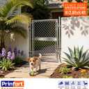 3x4FT(31.5"W x 47.2"H) Heavy Duty Chain Link Gate Easy Installation, Galvanized Steel Chain Link Gate Kit for YardPet EnclosureBackyardIncludes Galvanized Steel Pipes