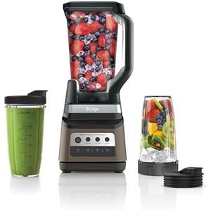 Ninja Professional Plus DUO Blender, 1400WP, Auto-iQ, 72oz, BN751SDBRN | 1400 peak-watt Total Crushing & Extractor blades. 3 Auto-iQ programs for smoothies. 72-oz pitcher + (2) 24-oz cups.
