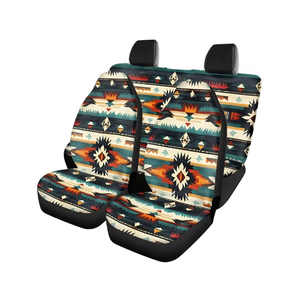 Dreaweet Aztec Car Seat Covers Full Set 4 Pack Southwestern Navajo Tribal Geometric Front Seat Covers with Back Seat Cover for Car SUV Trucks Universal Vehicle Seat Cover Car Seat Protector
