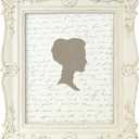 AELS 8x10 Inch Vintage Picture Frame, Elegant Antique Photo Frames with Glass Front, Photo Display, Tabletop Wall Hanging, Gift Ideas, Off-white Four-Cornered Vine