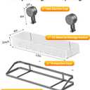 Shower Caddy Suction Cup,Detachable Bathroom Shower Organizer for Bathroom Storage, Wall Mounted Shower Shelves,Rustproof Shelf No Drilling Large Capacity Removable Rack 1 Pack Grey