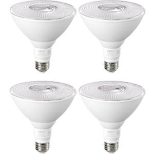 EDISHINE PAR38 Flood Lights Outdoor Bulb, Dimmable LED Flood Light Bulbs, 1800LM, 18W Equivalent 120W, Weatherproof LED Light Bulb for Backyard, Garage, Porch, Garden, 5000K Daylight, E26, 4 Pack